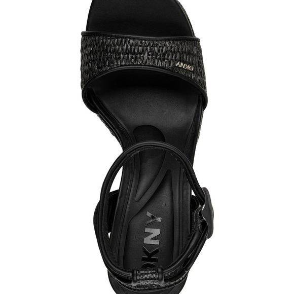 DKNY Black Textured Platform Heels - Picture 2 of 3